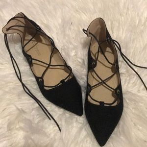 Lace up flats